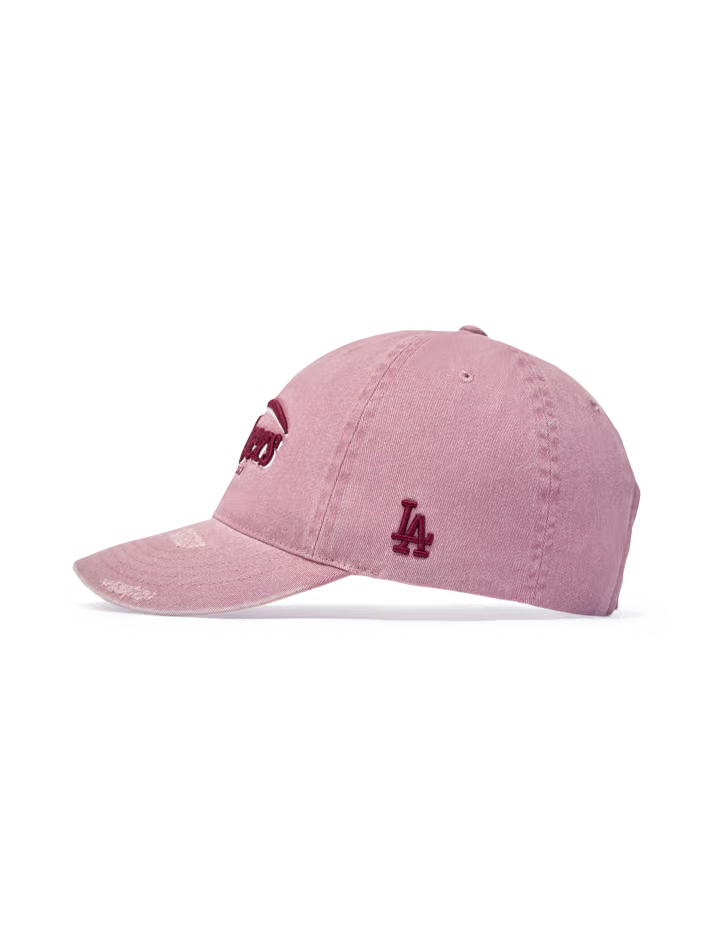 [Aespa Karina Pick] 26SS MLB Vintage Damage Curve Logo Unstructured Ball Cap New York Yankees