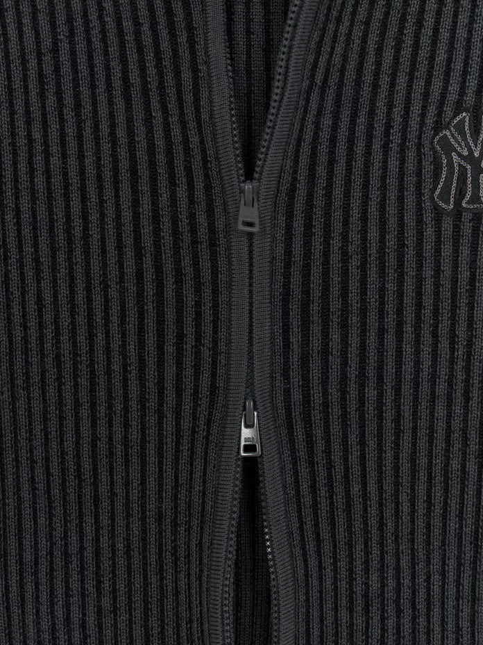 [Karina Pick] 25FW MLB Women's Basic Vintage Lip Zip-Up Cardigan