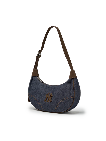 [Aespa Karina Pick] MLB Denim Hobo Bag New York Yankees