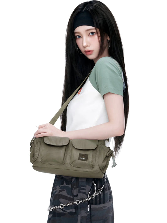 [Aespa Karina PICK] MLB  Basic Gorpcore Pocket Crossbody Bag -Boston Red Sox