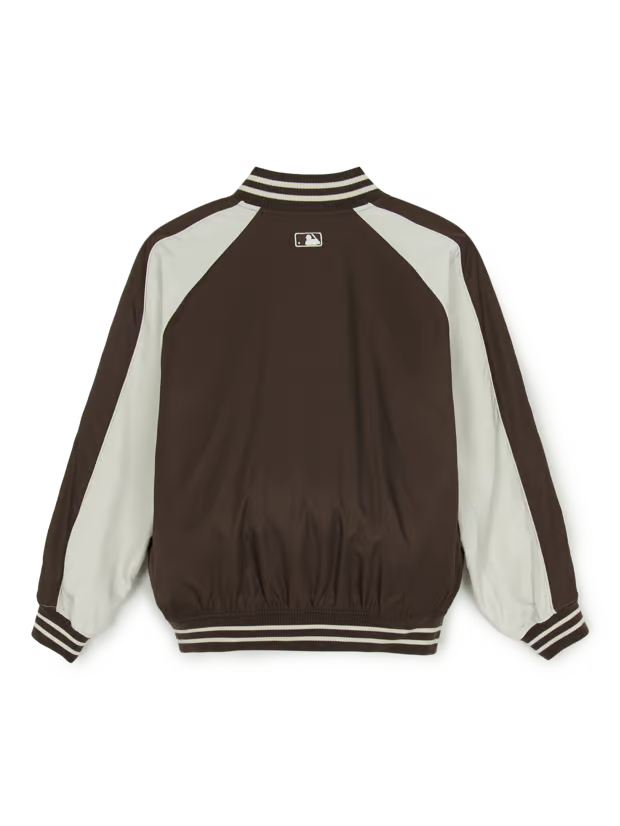 [Karina Pick] 25FW MLB Nylon Blocking Culsive Varsity Jacket Boston Red Sox