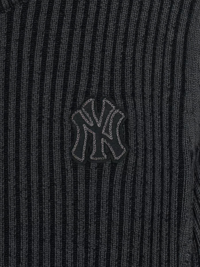 [Karina Pick] 25FW MLB Women's Basic Vintage Lip Zip-Up Cardigan