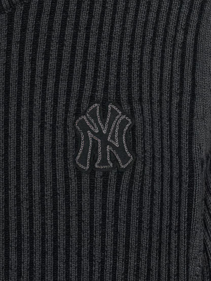 [Karina Pick] 25FW MLB Women's Basic Vintage Lip Zip-Up Cardigan