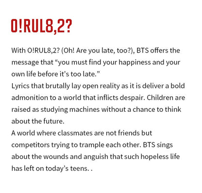 BTS 1st Mini Album - O!RUL8,2?