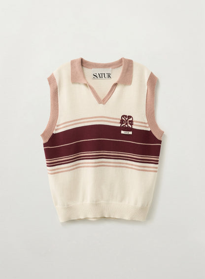 [Riize Pick] 26SS Satur Open Collar Knit Vest