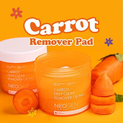 [Seventeen S.Coups Pick] Neogen Dermalogy Carrot Deep Clear Remover Oil Pad 60 Sheets