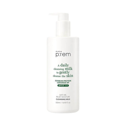 [Park Jihoon Pick] Make Prem Safe Me Relief Moisture Cleansing Milk 200ml with Gift (+100ml Refill)