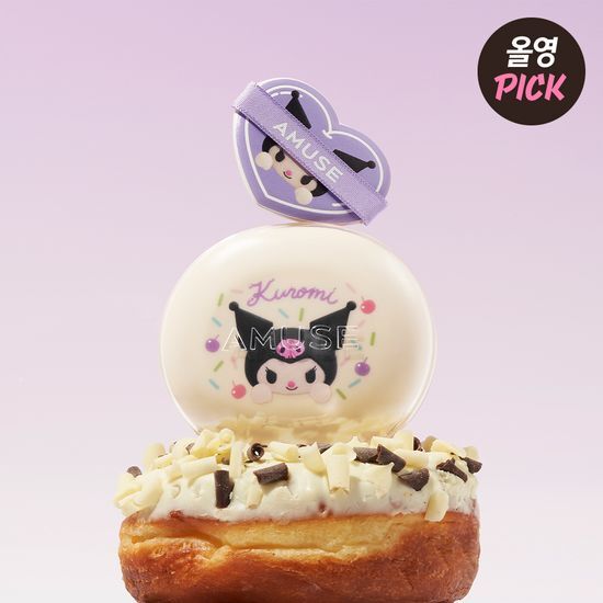 [My Melody & Kuromi Limited Edition] Amuse Dew Jelly Master Cushion (+Kuromi Refill + Character Seal + Kuku Sticker)