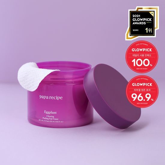 [Day6 Sungjin Pick] Papa Recipe Eggplant Clearing Moisture Exfoliating Peeling Pad Toner (70 Sheets)