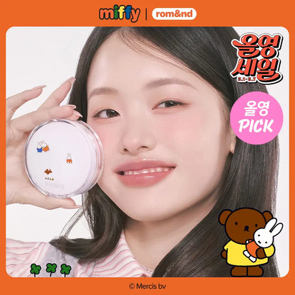 Rom&nd | Miffy Bare Water Cushion with Gift (+Refill + Miffy puff case + stickers)