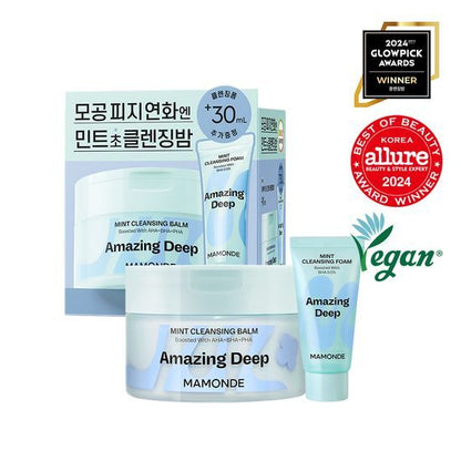 [Aespa Winter Pick] Mamonde Amazing Deep Mint Cleansing Balm 90ml  (+ Foam 30ml)
