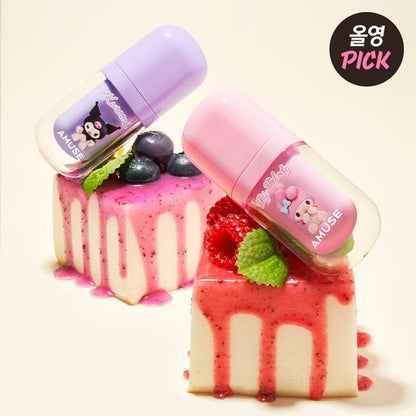 [My Melody & Kuromi Limited Edition] Amuse Bebe Tint (+Mini Lip Brush + Character Seal)
