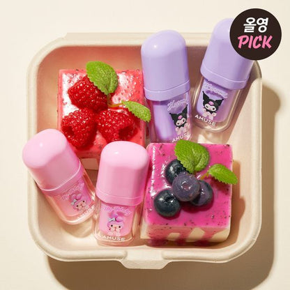 [My Melody & Kuromi Limited Edition] Amuse Bebe Tint (+Mini Lip Brush + Character Seal)
