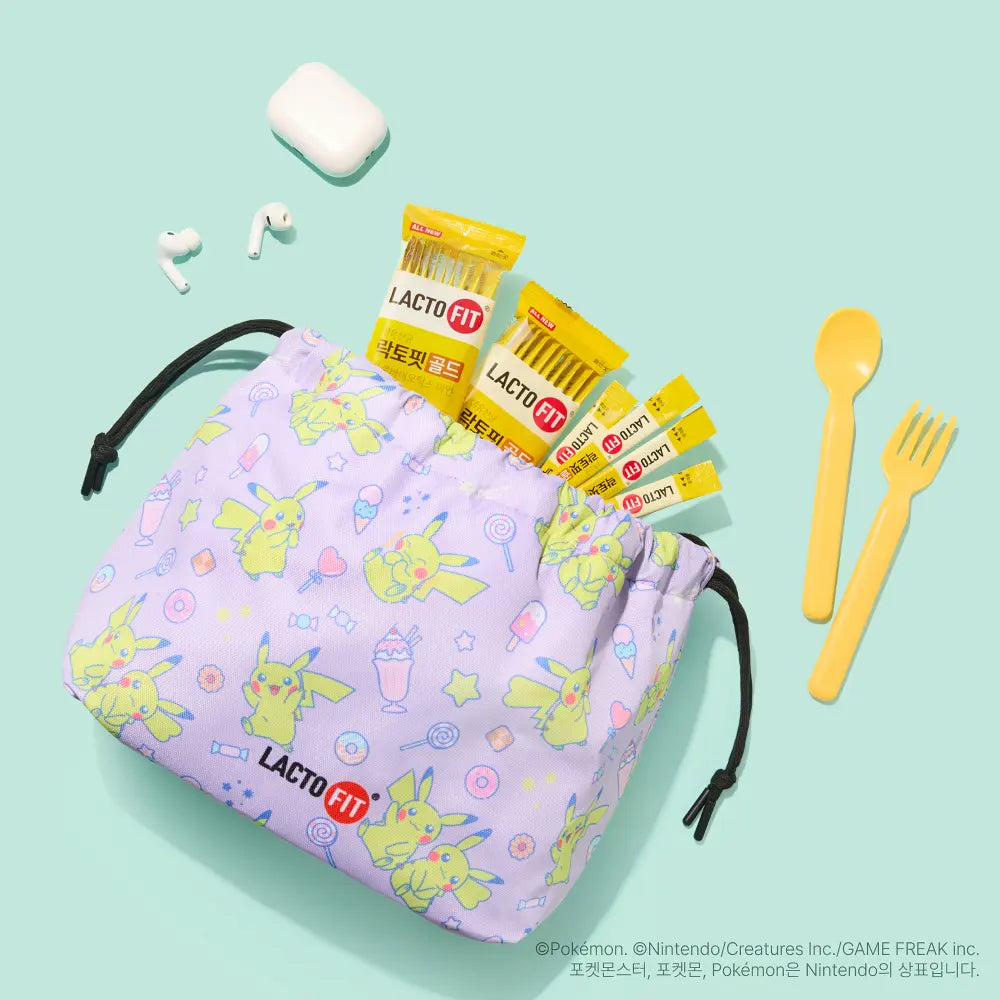 [Pokemon Edition] Lacto-fit Gold Triple Set 90-day Supply with Gift (+Pikachu Lunch Bag)