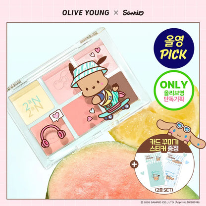 [Sanrio] 2AN Better Me Eye Palette with Gift (+ 2 Types Of Card Stickers)