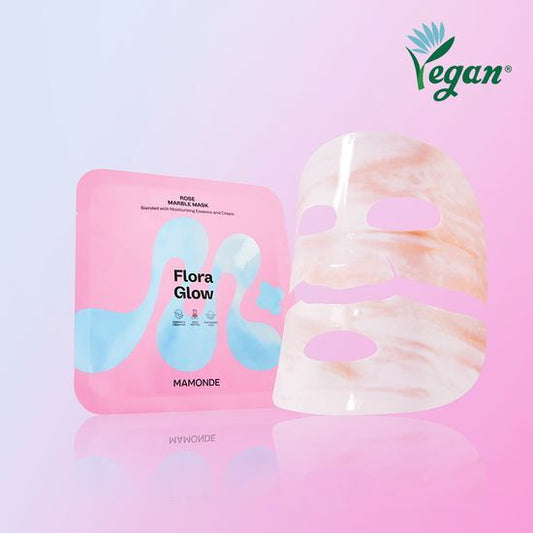 [Hydrogel Mask] Mamonde Flora Glow Rose Marble Pack 1 Sheet