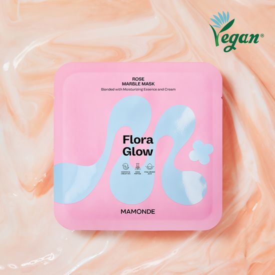 [Hydrogel Mask] Mamonde Flora Glow Rose Marble Pack 1 Sheet