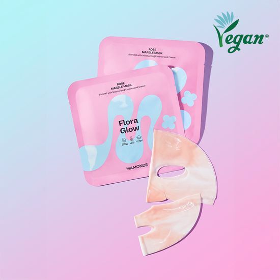 [Hydrogel Mask] Mamonde Flora Glow Rose Marble Pack 1 Sheet