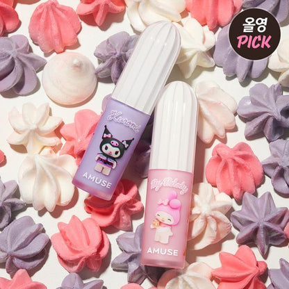 [My Melody & Kuromi Limited Edition] Amuse Powder Velvet Tint (+Tint Keychain + Character Seal)