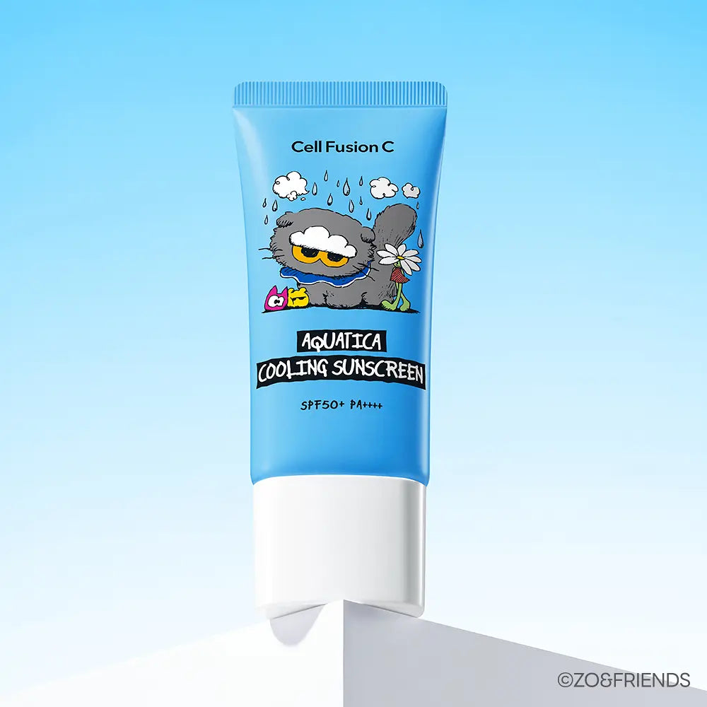 Zo & Friends X Cell Fusion C Aquatica Cooling Sunscreen 35ml Double Set with Gift (+10ml + Cap Keyring)