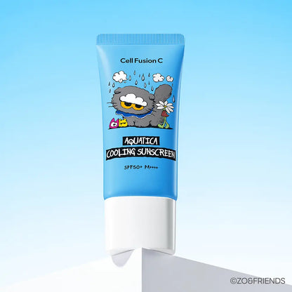 Zo & Friends X Cell Fusion C Aquatica Cooling Sunscreen 35ml Double Set with Gift (+10ml + Cap Keyring)