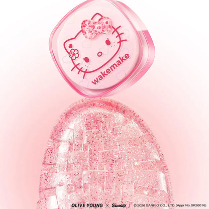 [Leopard Hello Kitty] WAKE MAKE Stay Fixer Multi-Color Powder 01 Pale Clear