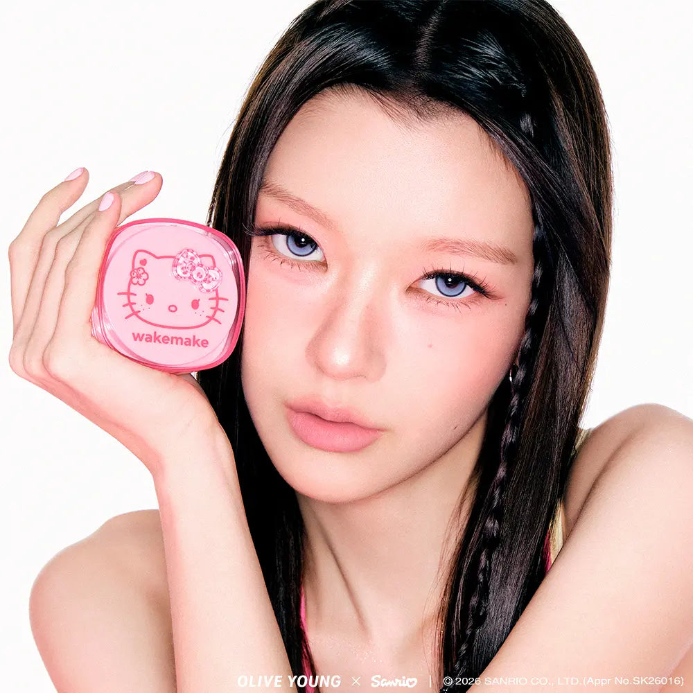 [Leopard Hello Kitty] WAKE MAKE Stay Fixer Multi-Color Powder 01 Pale Clear
