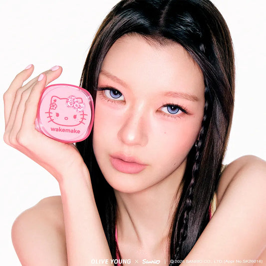 [Leopard Hello Kitty] WAKE MAKE Stay Fixer Multi-Color Powder 01 Pale Clear