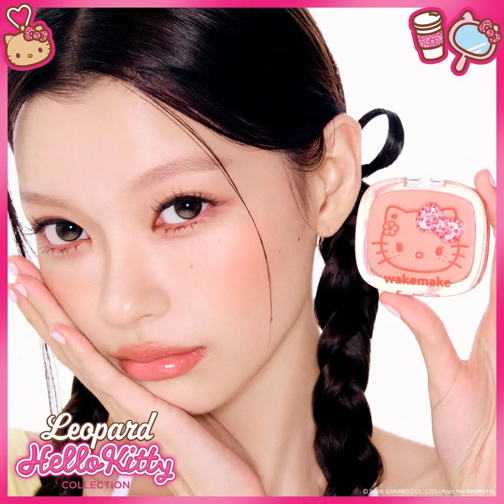 [Leopard Hello Kitty] WAKE MAKE Sheer Breeze Blusher