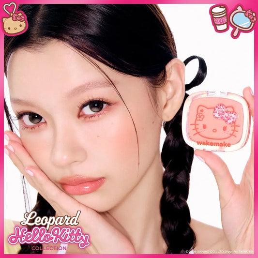 [Leopard Hello Kitty] WAKE MAKE Sheer Breeze Blusher