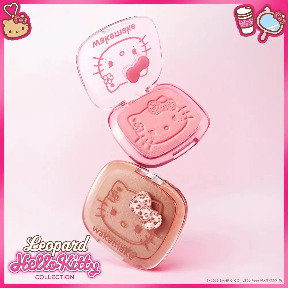 [Leopard Hello Kitty] WAKE MAKE Sheer Breeze Blusher