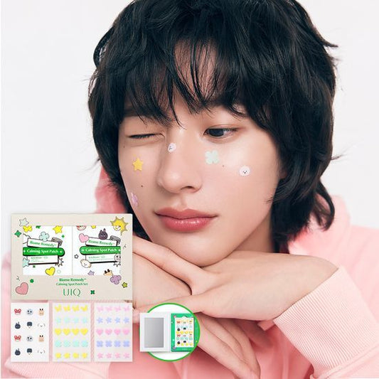 Riize x UIQ Biome Remedy Calming Spot Patch Set (Folder Mirror + 96 Patches)