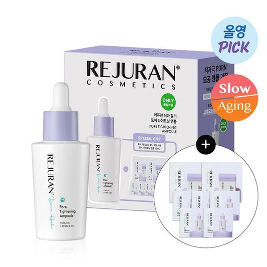 Rejuran Derma Healer Pore Tightening Ampoule 30ml Set (Includes 2ml Ampoule × 5 + Toner Pads × 2 sets)