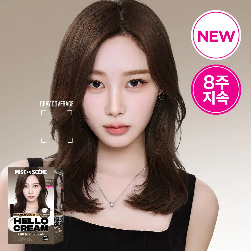 [Aespa Pick] Mise-En-Scène Hello Cream Double Cover hair Dye 120G