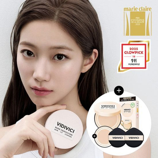 [Lesserafim Kazuha Pick] Vidivici Nude Perfection Skin Fit Cushion