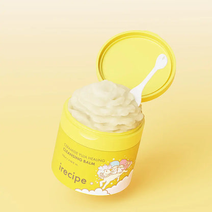 [NMIXX Jiwoo Pick] iRecipe  x Little Twin Star Ceramide Yuja Healing Cleansing Balm 135ml With Gift (+10ml + 2 Hairpin)