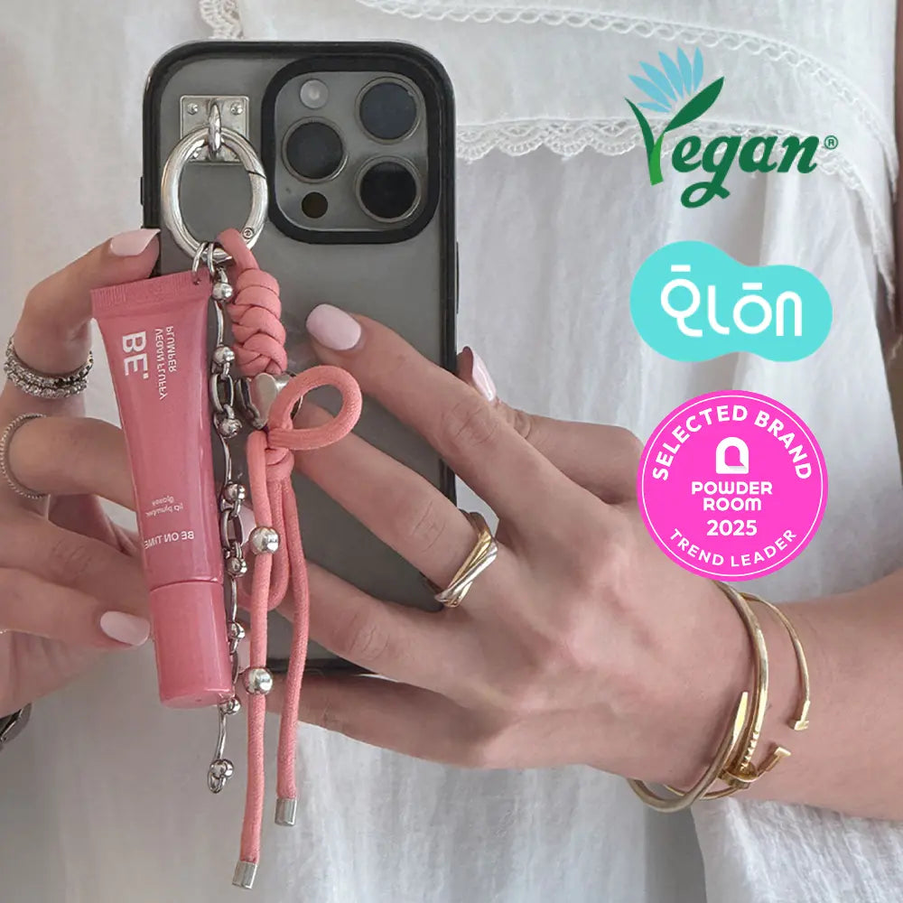 BE ON TIME Vegan Fluffy Lip Plumper Balm Keyring