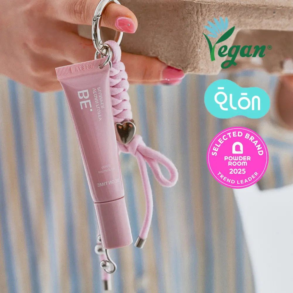 BE ON TIME Vegan Fluffy Lip Plumper Balm Keyring