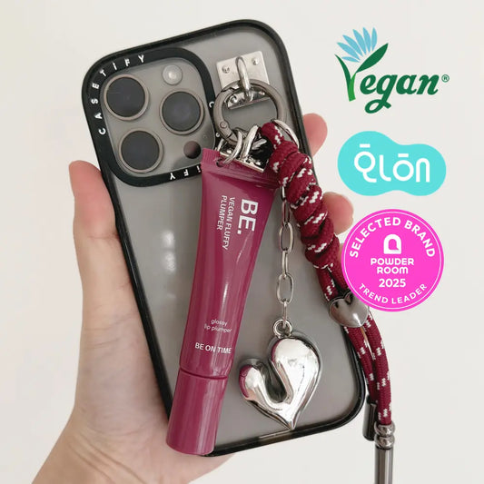 BE ON TIME Vegan Fluffy Lip Plumper Balm Keyring