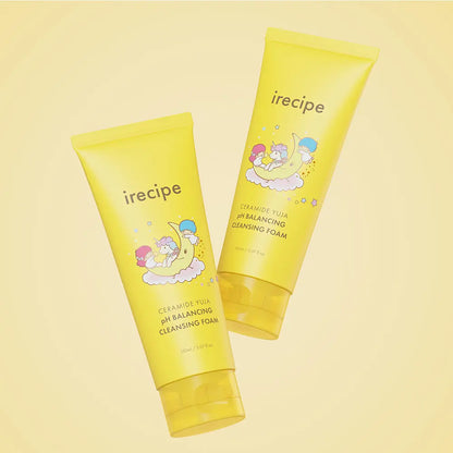 [NMIXX Jiwoo Pick] iRecipe x Little Twin Star Ceramide Yuja Mildly Acidic Cleansing Foam 150ml with Gift (1+1 +Sticker)