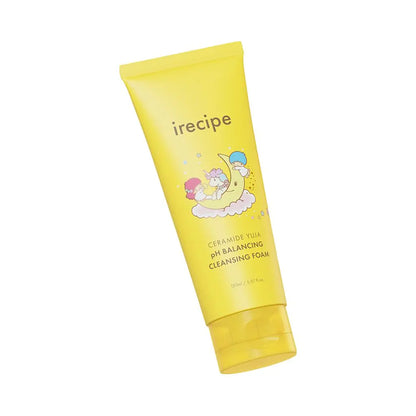 [NMIXX Jiwoo Pick] iRecipe x Little Twin Star Ceramide Yuja Mildly Acidic Cleansing Foam 150ml with Gift (1+1 +Sticker)