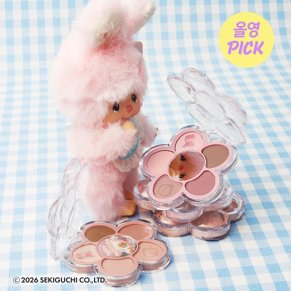Monchhichi X Amuse Flower Eye Palette with Gift  (Monchichi ID Photo Keyring)