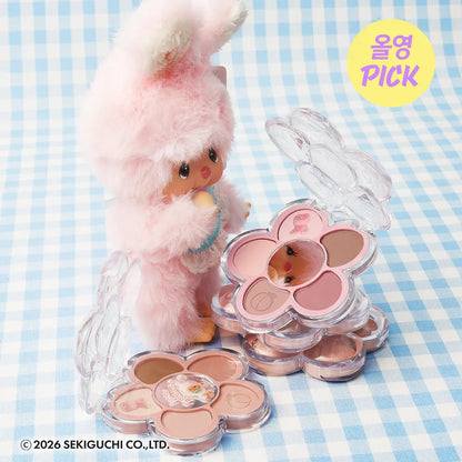 Monchhichi X Amuse Flower Eye Palette with Gift  (Monchichi ID Photo Keyring)