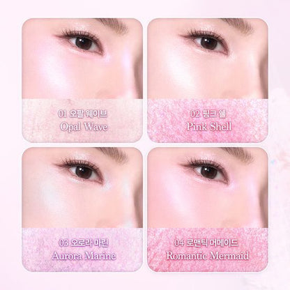 Kiiikiii Sui X Dasique Shine Glow Highlighter Palette 5.5g - 01 Twinkle Mermaid