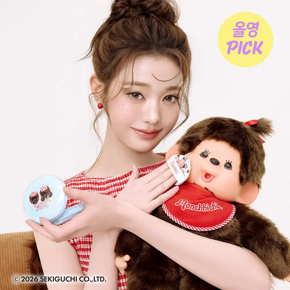 Monchhichi X Amuse Airy Pore Cover Cushion with Gift (Refill + Monchhichi Hair Sheet)