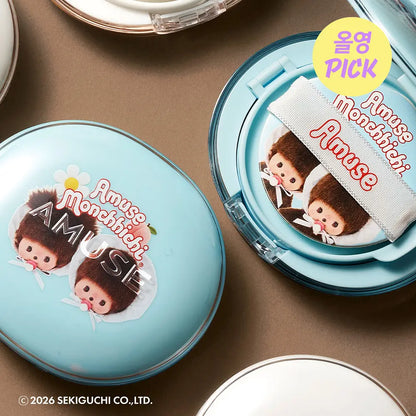 Monchhichi X Amuse Airy Pore Cover Cushion with Gift (Refill + Monchhichi Hair Sheet)