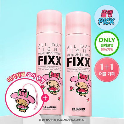 [Tanning My Melody] So Natural All Day Tight Makeup Setting Fixer 120ml Double Plan (+Luggage Tag)