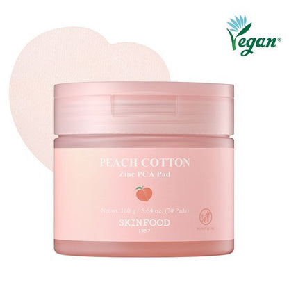 Skinfood Peach Cotton Zinc PCA Pads 70 Sheets