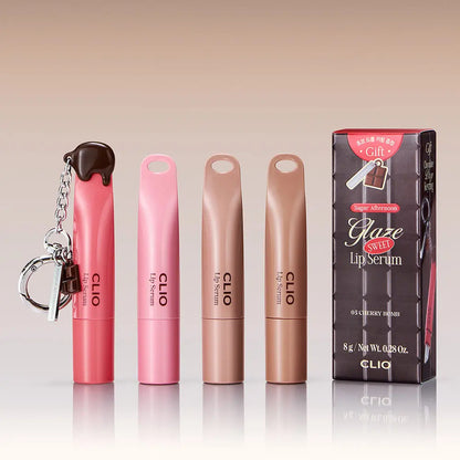 [Sugar Afternoon Collection] Clio Glaze Lip Serum 8g with Gift (+Chocolate Keyring)