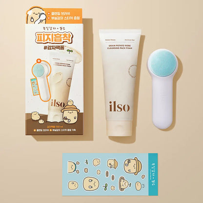 Boosil Potato x Ilso Grain Potato Cleansing Pack Foam 150ml with Gift (+Facial Cleansing Brush + Sticker)